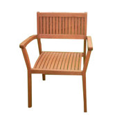 Stacking Dining Arm Chairs (Set of 4)