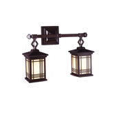Avery Two Light Wall Lantern in Antique Bronze