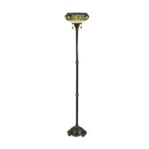 Lewellen One Light Torchiere Lamp in Antique Bronze and Sand
