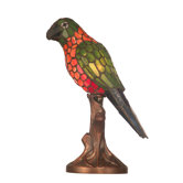 Orange And Yellow Parrot 1 Light Accent Lamp