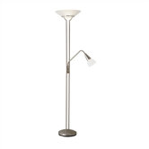 Cupola Combo Torchiere with Gooseneck Reading Light