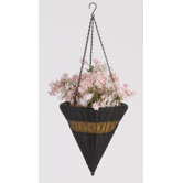 Resin Wicker Cone Hanging Basket