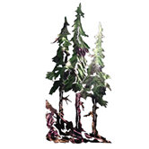 Refraxions Pine Trees 3D Wall Art