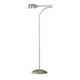 Acadia One Light Swing Arm Floor Lamp in Brushed Steel