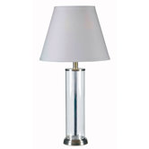 Echo One Light Table Lamp in Brushed Steel (Set of two)