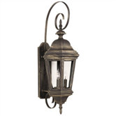 Estate  Large Wall Lantern in Antique Patina