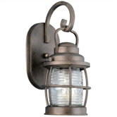 Beacon  Small Wall Lantern in Gilded Copper