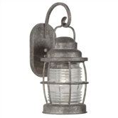 Beacon  Medium Wall Lantern in Solid Brass Flint