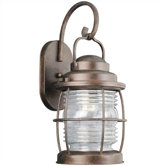 Beacon  Large Wall Lantern in Gilded Copper