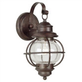 Hatteras  Small Wall Lantern in Gilded Copper