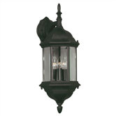 Custom Fit  Wall Lantern in Cast Aluminum Black