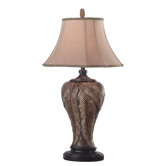 Sea Island Bermuda  Table Lamp on Leafed Bronze