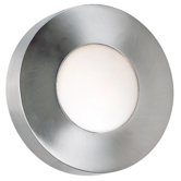 Burst Round Outdoor Wall Sconce in Polished Aluminum