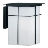 Mesa Outdoor Wall Lantern in Textured Black