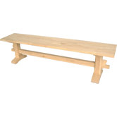 Solid Parawood Trestle Bench