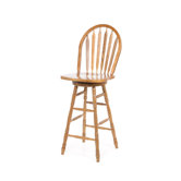30" Arrowback Barstool (Oak) w/ Swivel