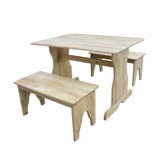 Kids 3 Piece Rectangule Table and Bench Set