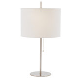 Table Lamp in Brushed Steel