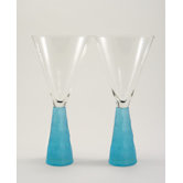 Prescott Wine Glass in Aqua (Set of 2)