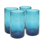 Iris Highball Glass in Turquoise (Set of 4)