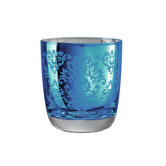 Brocade Double Old Fashioned Glass in Blue (Set of 4)