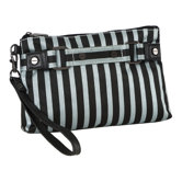 Stripe Cosmetic Wristlet