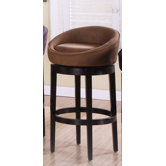 Igloo Microfiber Swivel Barstool in Brown