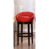 Igloo Microfiber Swivel Barstool in Red