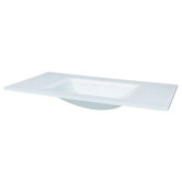 24inches Tempered glass sink top w/integrated sink (single faucet hole)