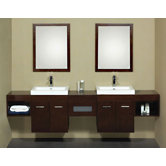 94.1" Shelf Bridge Wall Mount Bathroom Vanity