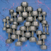 Hex Dumbbell Set with Rack