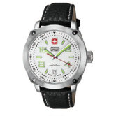 Outback Military Wrist Watch with White Dial and Black Strap
