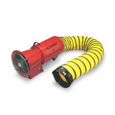 AC Electric Axial Blower With Canister And 25' Of Duct