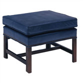 Chippendale Leather Ottoman