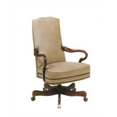 Gooseneck High-Back Leather Swivel / Tilt Office Chair