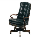 Semi-Attached Gooseneck High-Back Leather Swivel / Tilt Office Chair