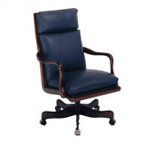 Large Contoured High-Back Leather Executive Chair