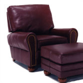Lenox Leather Chair and Ottoman