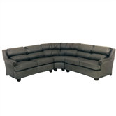 Cushion Back Pub Leather Sectional
