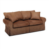Skirted Leather Sofa