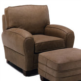 Kensington Leather Chair and Ottoman