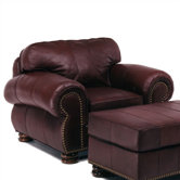 Beaumont Leather Chair and Ottoman