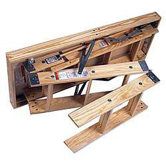 8' Wood Folding Heavy Duty Access Ladder WH2508