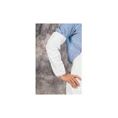 White Tyvek&reg; Sleeve With Serged Seams And Elastic Top And Wrist