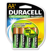 Rechargeable Nimh Batteries with Duralock Power Preserve Tech, 4/Pack