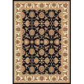 Kashan Cambridge Black/Ivory Rug