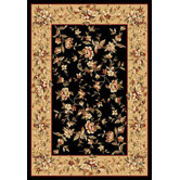 Cambridge Black/Beige Floral Delight Rug