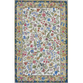 Colonial Ivory/Gold Floral Tapestry Rug
