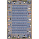 Colonial Lighthouse Nautical Novelty Rug
