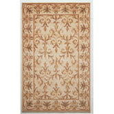 Emerald Ivory Scroll Rug